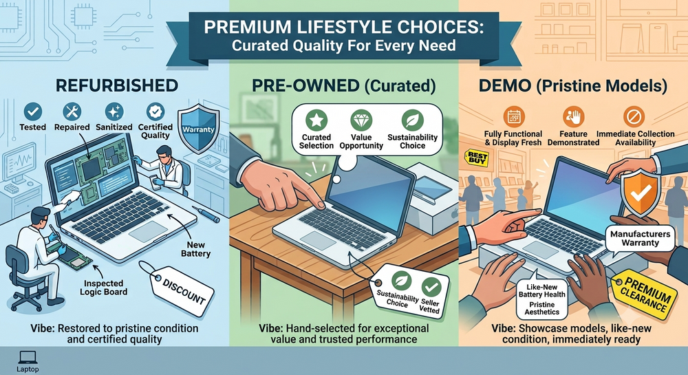Refurbished, Used, or Demo: What You Are Actually Buying