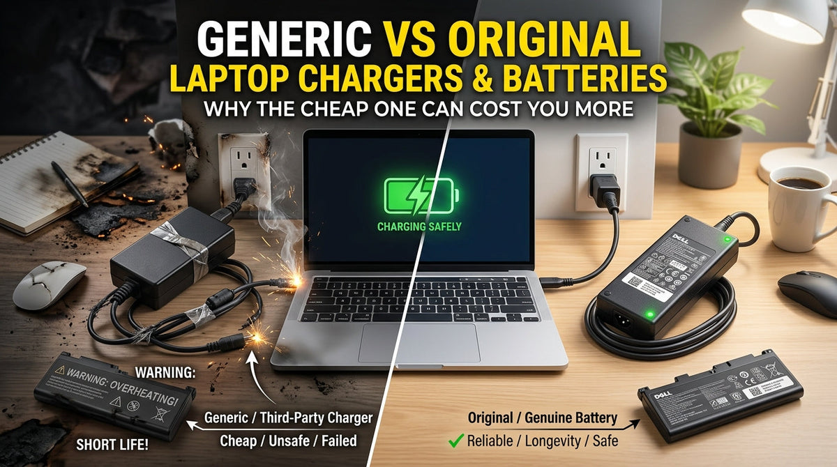 Generic vs Original Laptop Chargers and Batteries: Why the Cheap One Can Cost You More