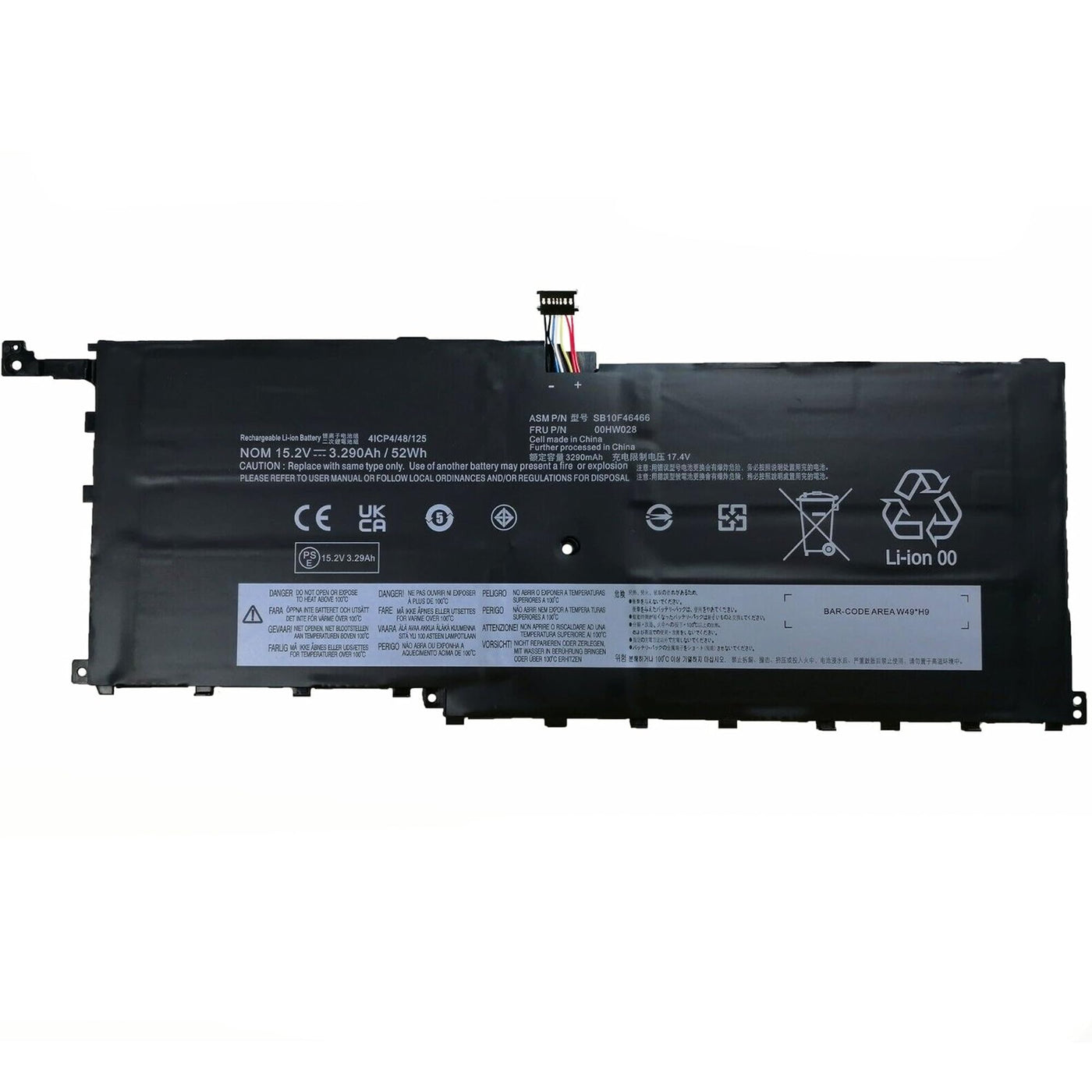 Lenovo Thinkpad X1 Carbon 4TH Gen 4 (2016) Laptop Battery (00HW028)