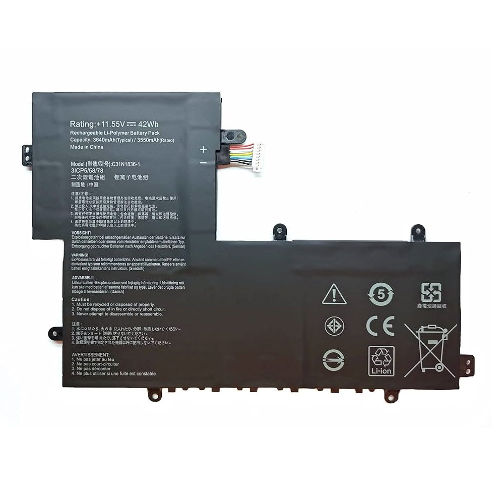 Asus Chromebook C204MA / C204MA-1A / C204MA-BU0005 Laptop Battery (C31N1836-1)