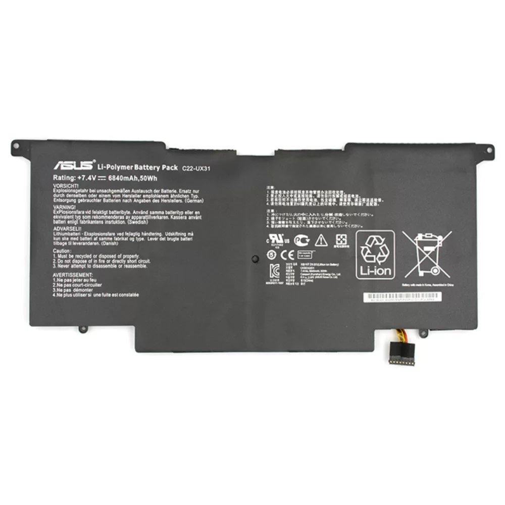 Asus ZenBook UX31 / UX31A / UX31E / UX31E-DH72 Laptop Battery (C22-UX31)