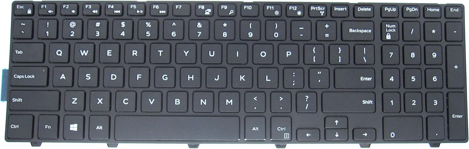 Dell Inspiron 15 3521 US Keyboard Black Non-Backlit (0YH3FC)