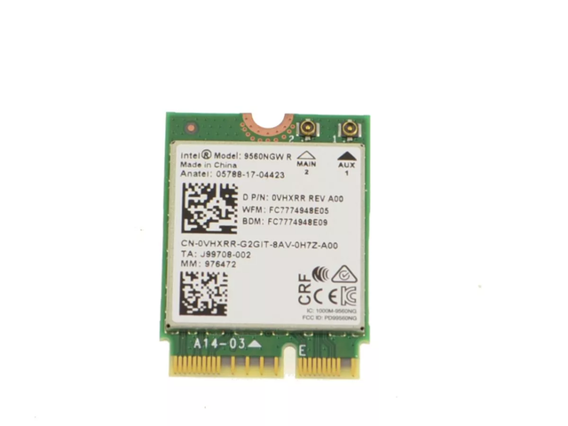 Dell Inspiron 5491 2-in-1 Intel Wireless-AC 9560 802.11ac / Bluetooth 5.0 M.2 Card (VHXRR)
