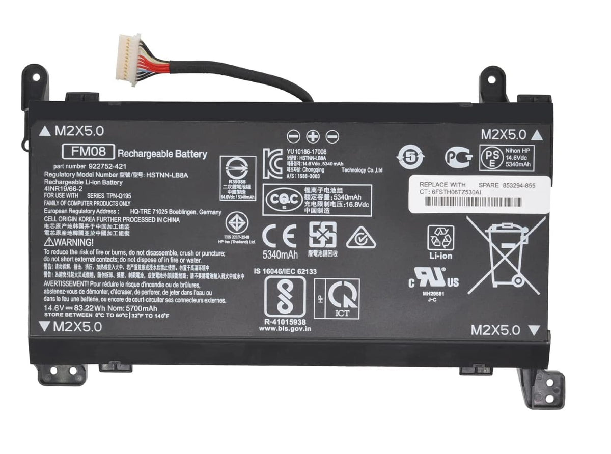 HP Omen 17-AN013TX / 17-AN014TX / 17-AN014NG / HQ-TRE Laptop Battery (FM08)