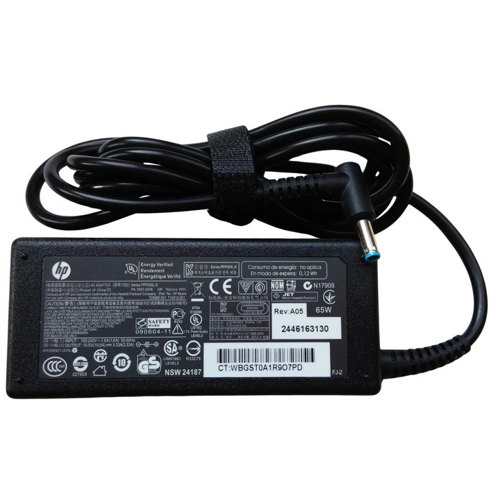 HP 65W AC Notebook (Tip, 4.5mm) Charger / Power Adapter (710412-001)