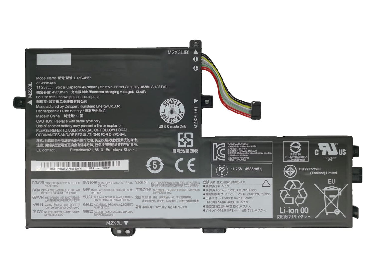 Lenovo IdeaPad S340-14IML/14API/14IIL/14IWL / C340-15IWL/15IIL Laptop Battery (L18M3PF7)