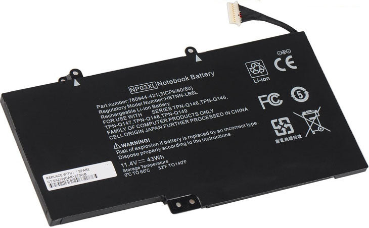 HP Laptop Battery (NP03XL)