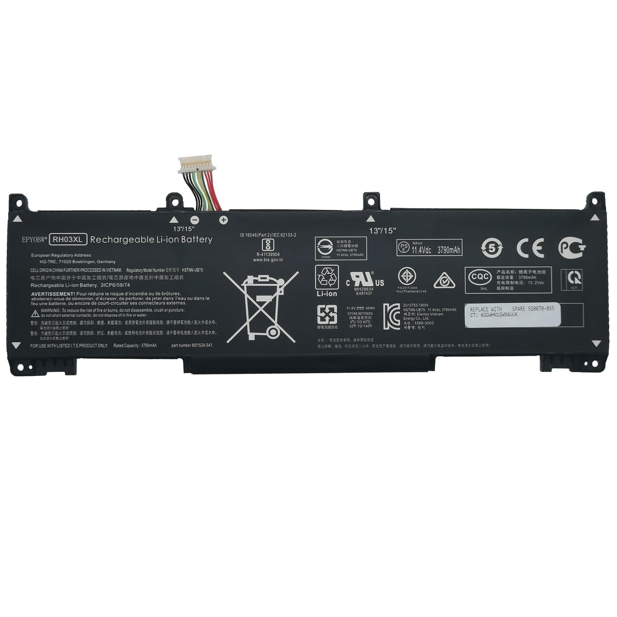 HP ProBook 430 / G8 / G9 / G10 Laptop Battery (RH03XL)