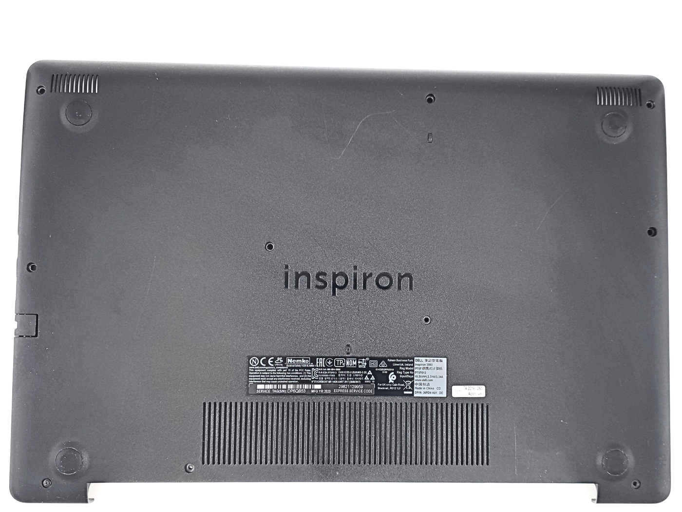 Dell Inspiron 3593 without Optical Drive Base Bottom Cover (05K60) Grade C