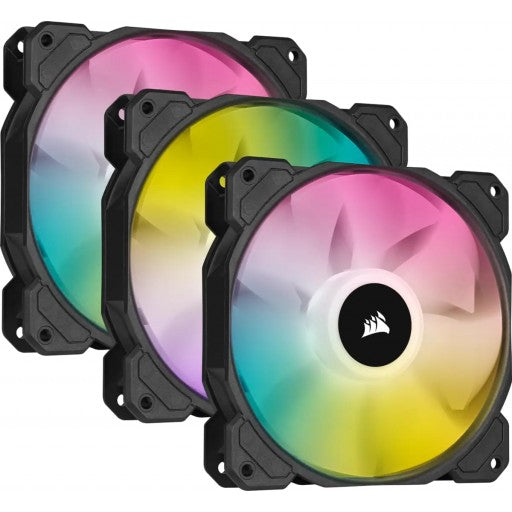 Corsair iCUE SP120 RGB Elite Performance 120mm PWM & Lighting Node Core 3 Pack Cooling Fan