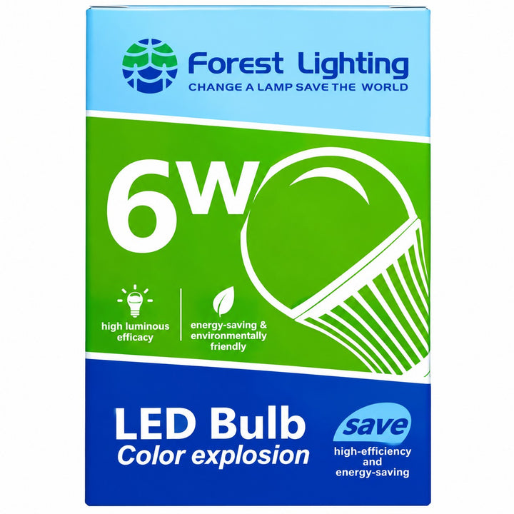 Forest Lighting LED Bulb E27 6W 450lm Daylight 6500K (Box of 100)